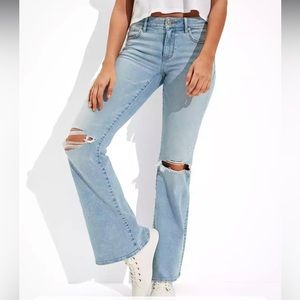 AE Ne(x)t Level Ripped Low-Rise Flare Jean - Size 2 Regular